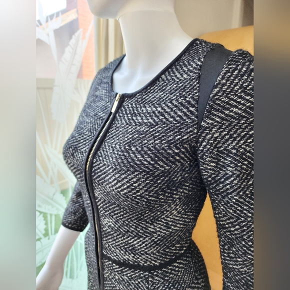 Ann Taylor MP Zipper Black/White Jacket Cardigan! - Picture 4 of 8